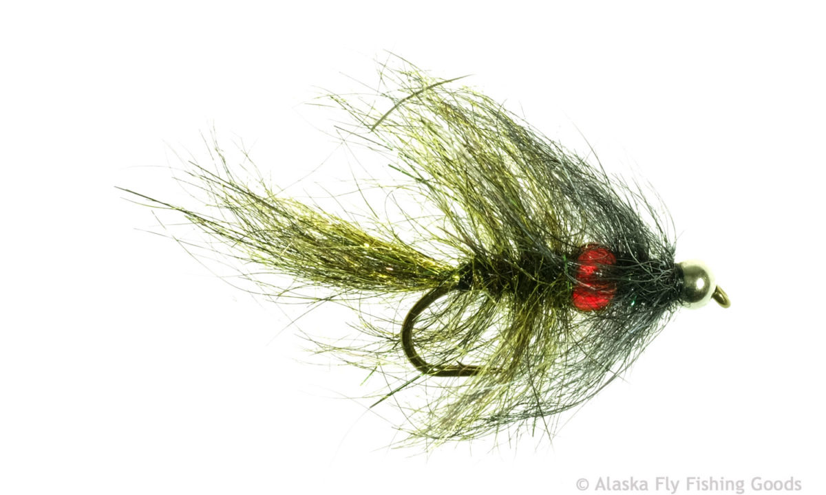 Bead Belly Leech - Olive/Peacock #10 - Lake Flies