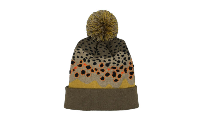 Brown Trout Skin Knit Hat