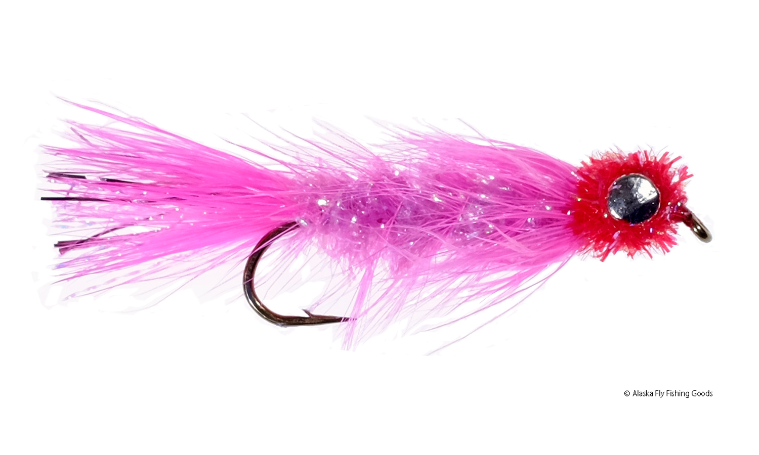 Specter Bugger - Shrimp Pink #2 - Silver Salmon Flies - Alaska Fly